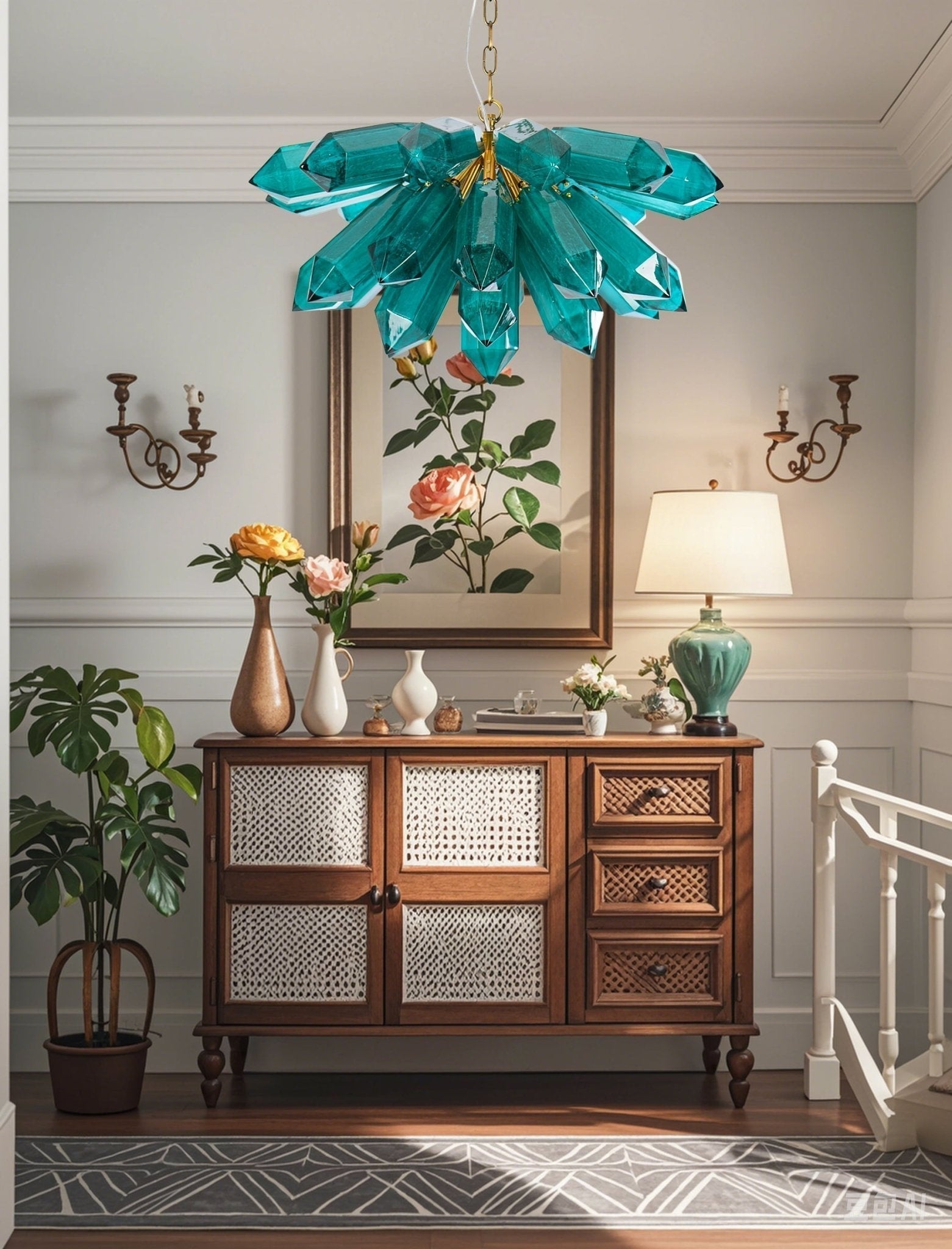 Elowen Emerald Starburst Chandelier
