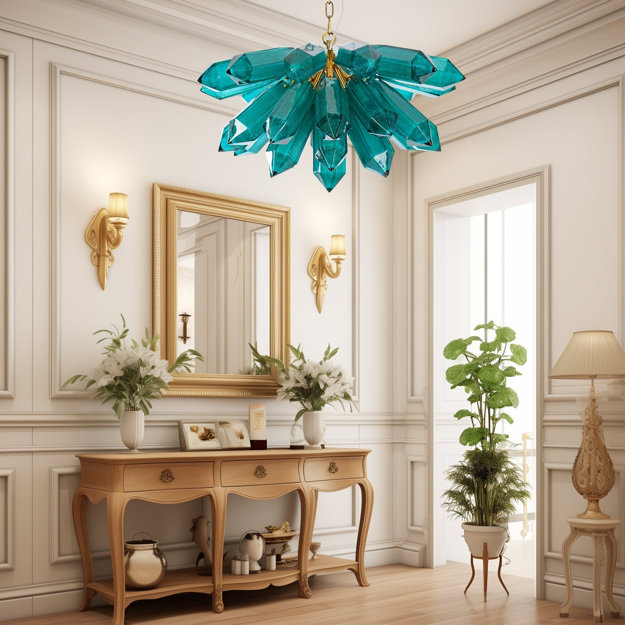 Elowen Emerald Starburst Chandelier