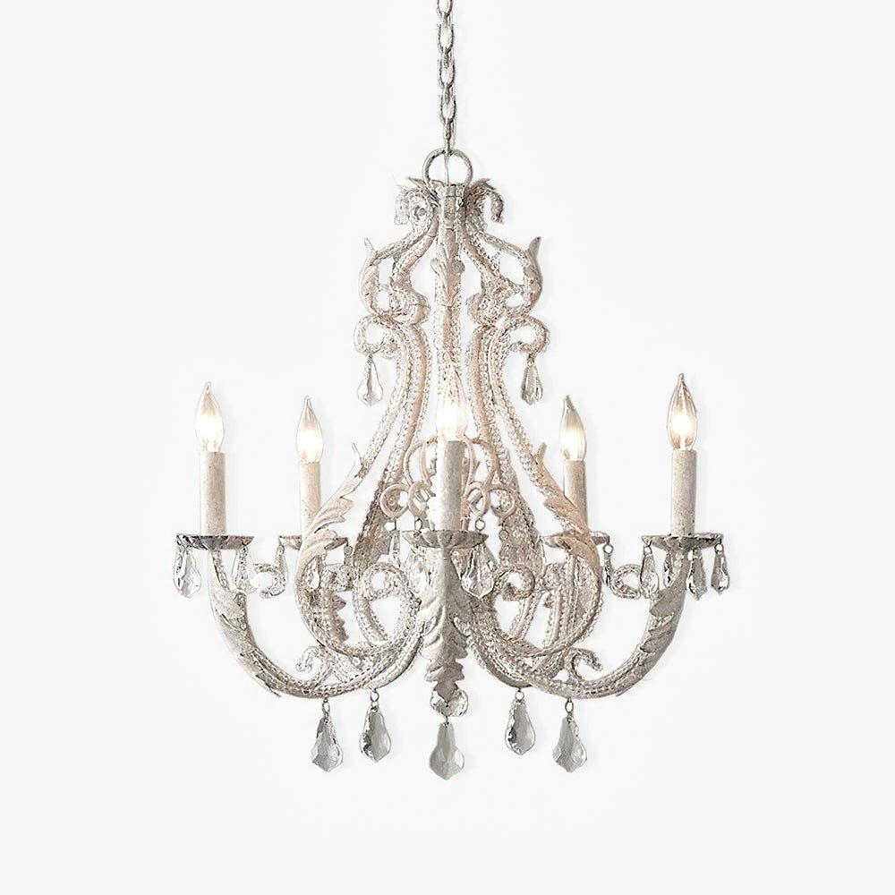 Celestira Crystal Bead Candle Chandelier