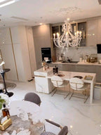 Celestira Crystal Bead Candle Chandelier