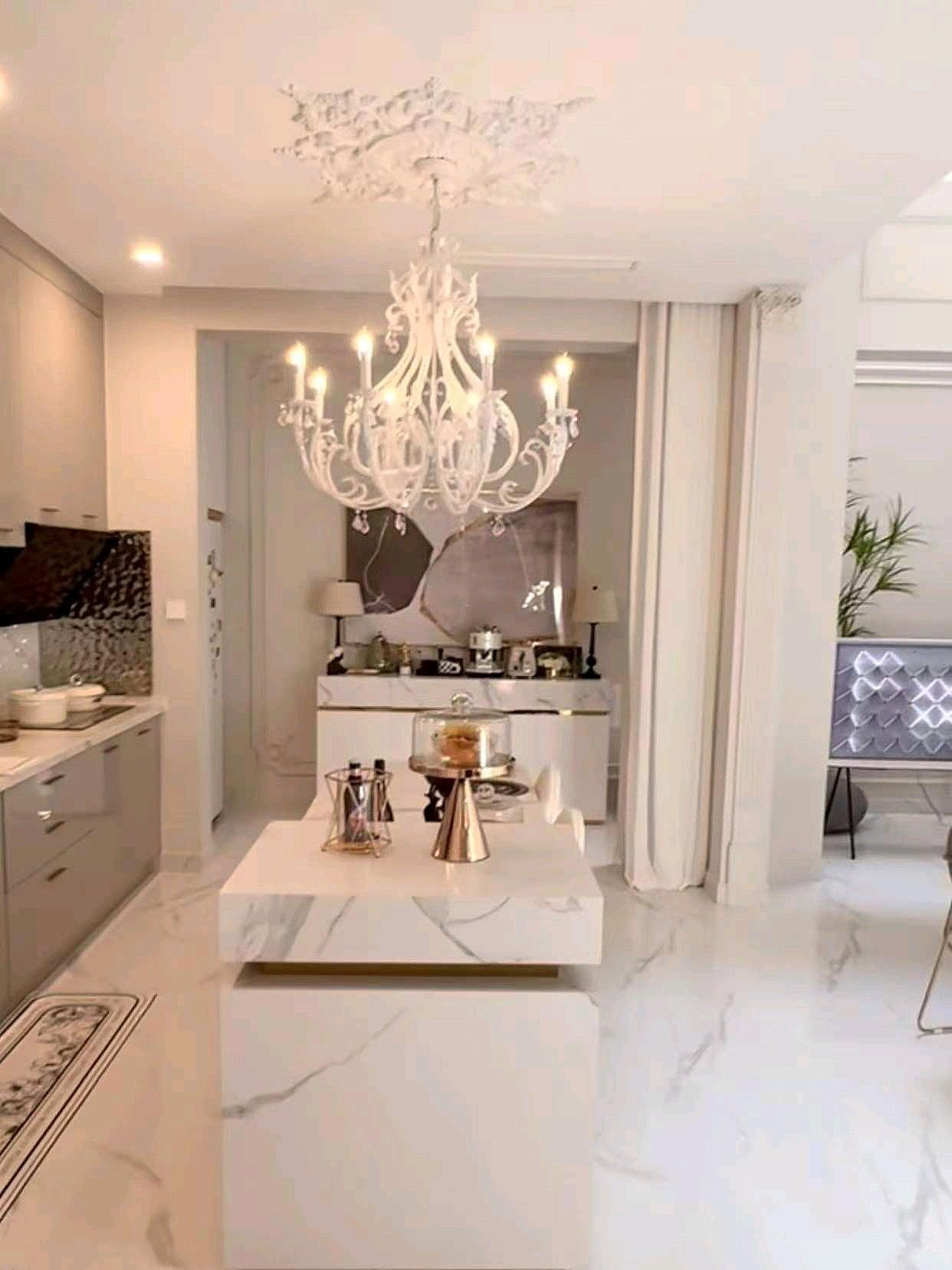 Celestira Crystal Bead Candle Chandelier