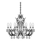 Celestira Crystal Bead Candle Chandelier