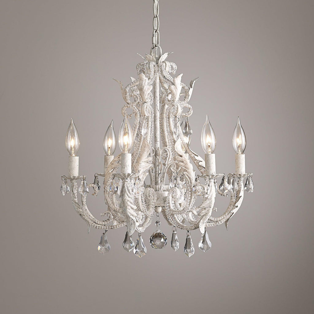 Celestira Crystal Bead Candle Chandelier