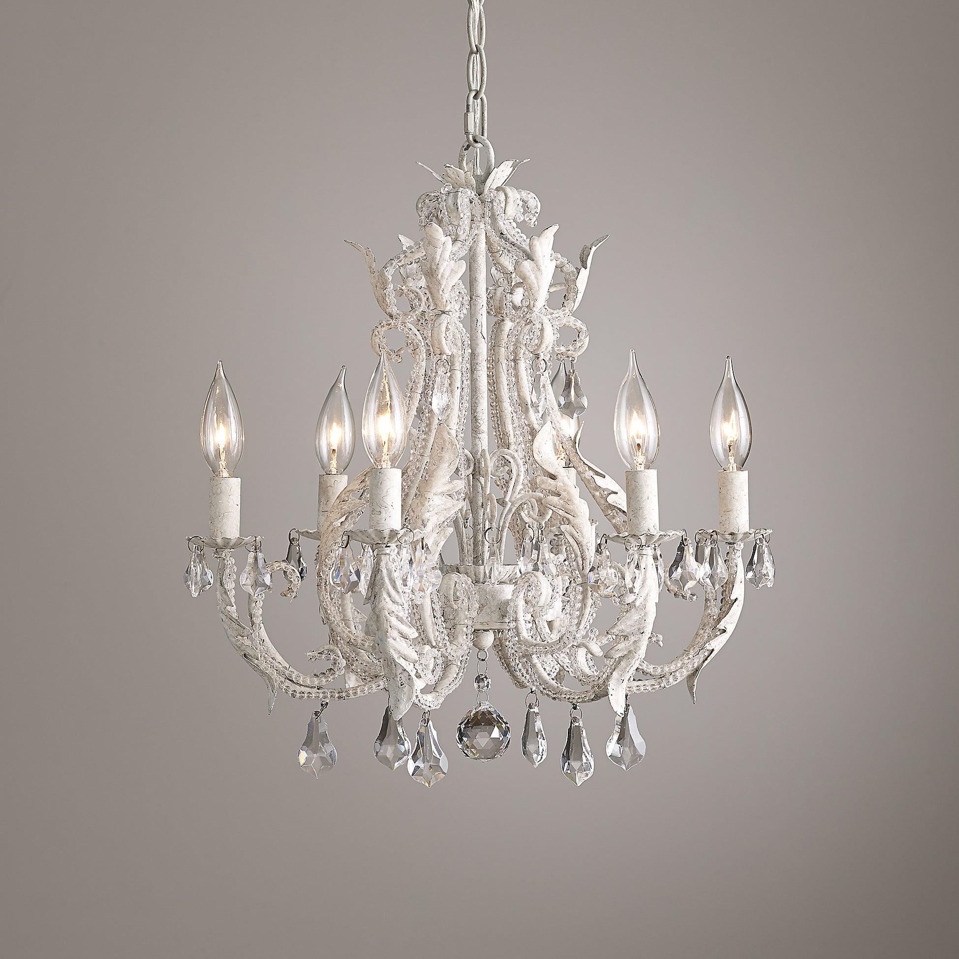 Celestira Crystal Bead Candle Chandelier