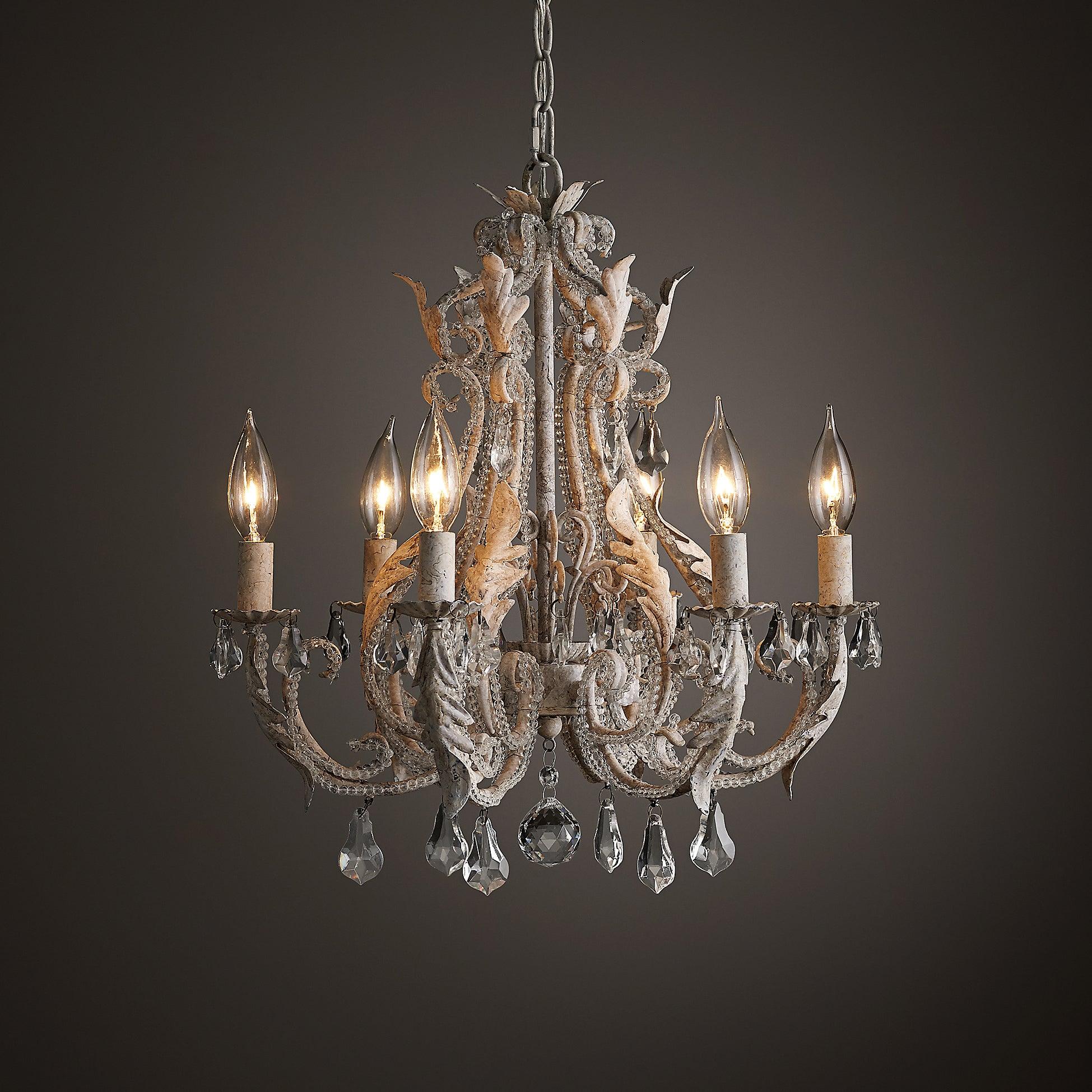 Celestira Crystal Bead Candle Chandelier