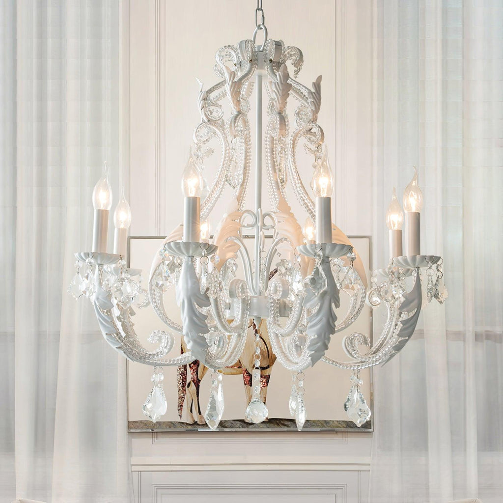 Celestira Crystal Bead Candle Chandelier