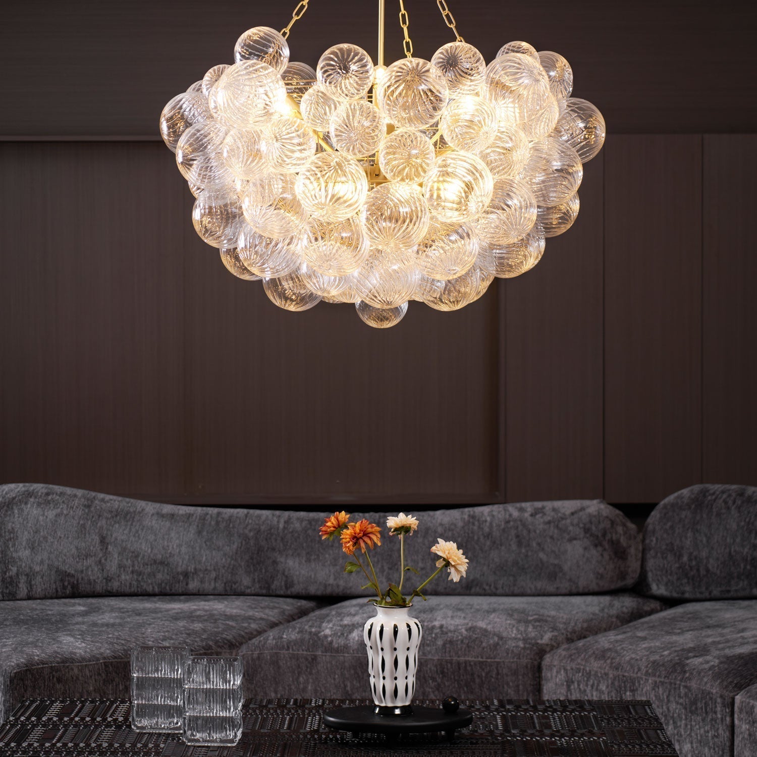 Lunara Bubble Glass Chandelier