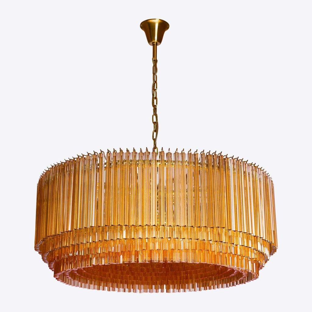 Aurelios Amber Drum Chandelier