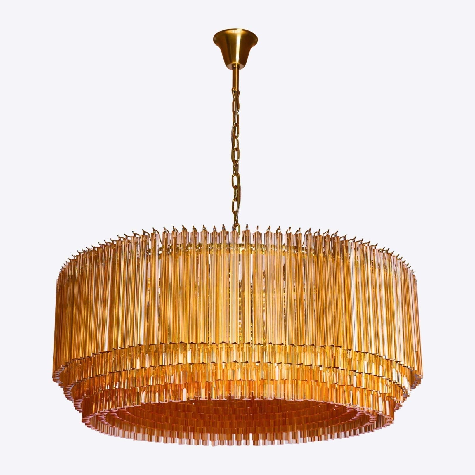 Aurelios Amber Drum Chandelier