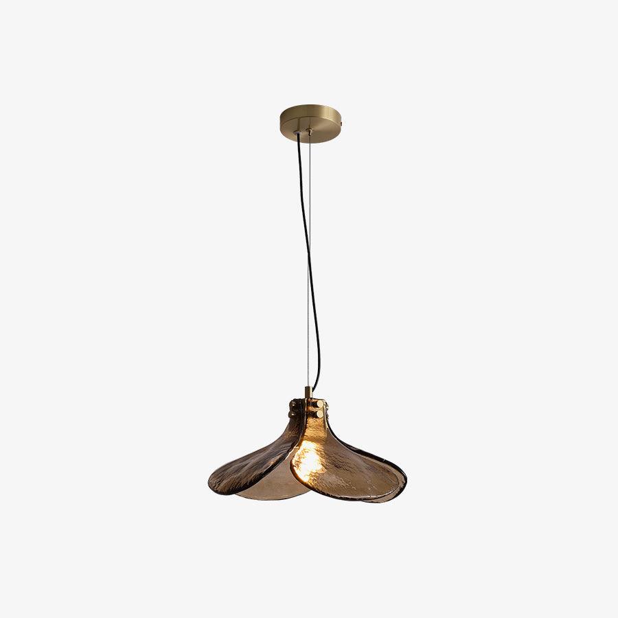 Zephyr Brass Glass Pendant