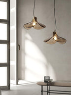 Zephyr Brass Glass Pendant