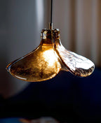 Zephyr Brass Glass Pendant