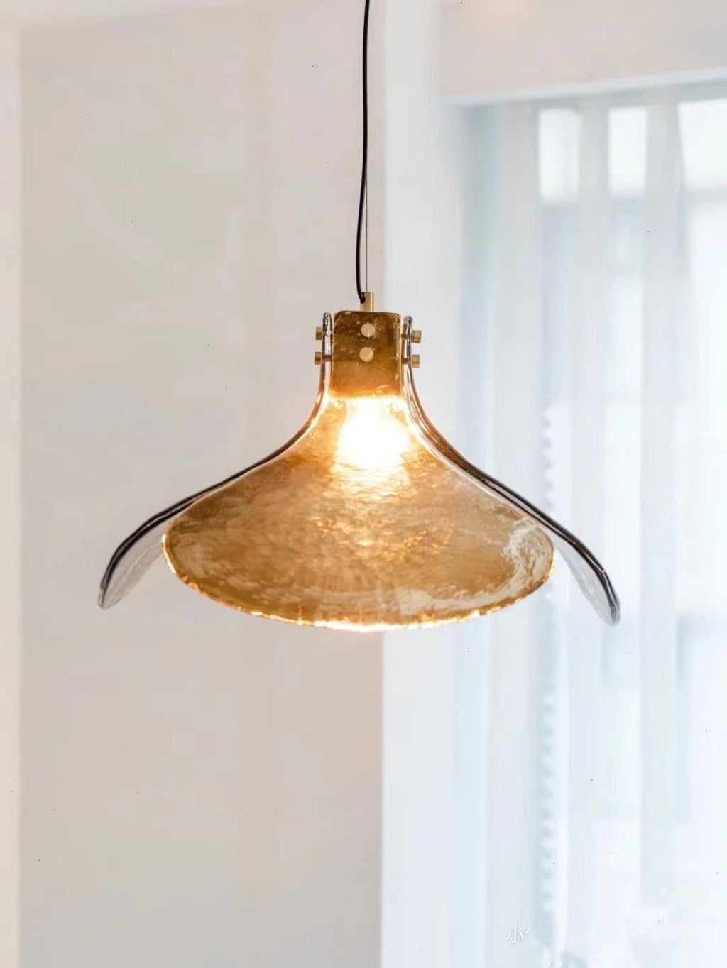 Zephyr Brass Glass Pendant