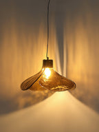 Zephyr Brass Glass Pendant