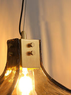 Zephyr Brass Glass Pendant