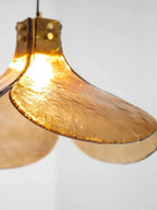 Zephyr Brass Glass Pendant