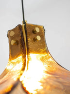Zephyr Brass Glass Pendant