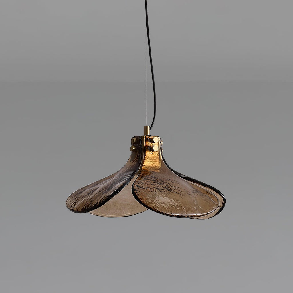 Zephyr Brass Glass Pendant