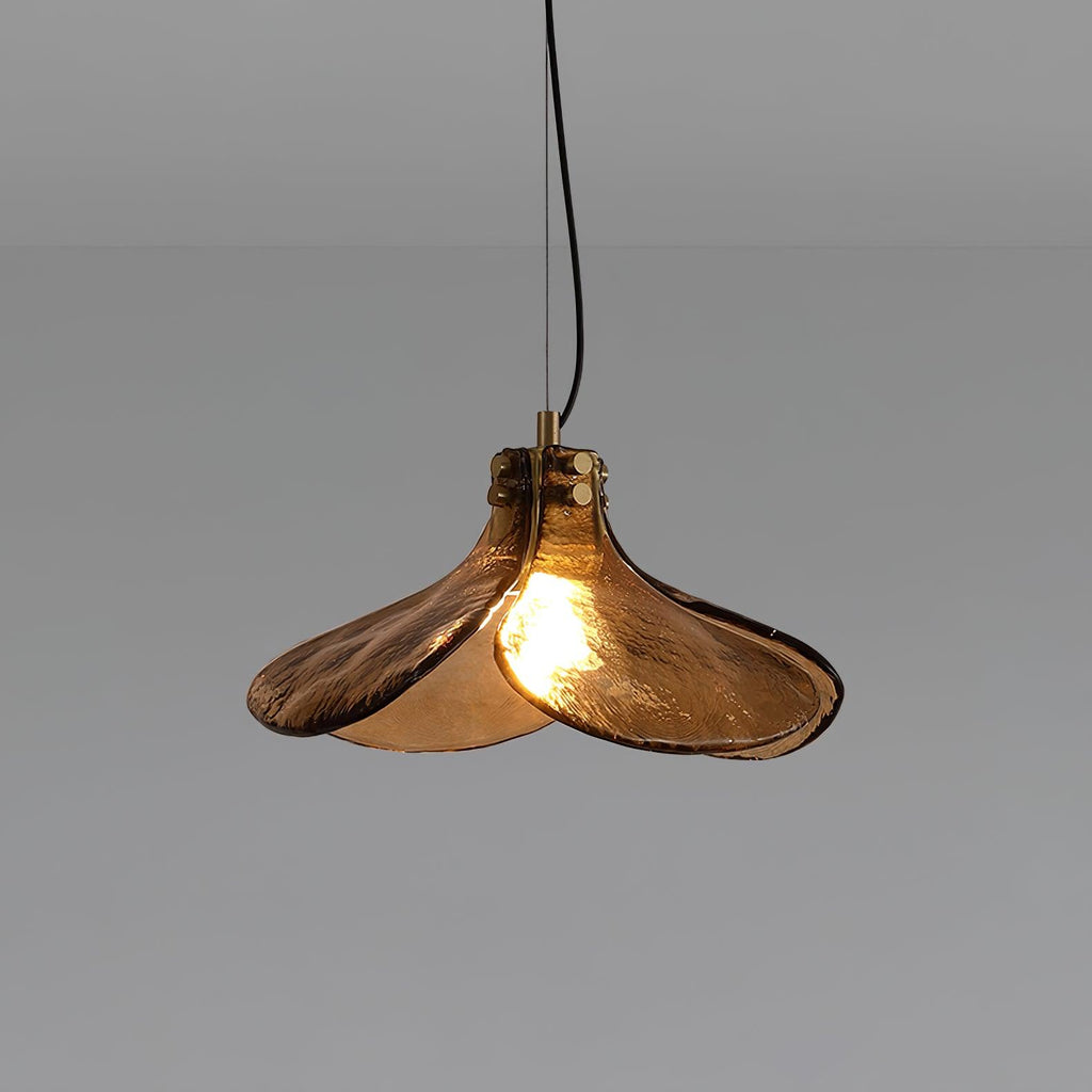 Zephyr Brass Glass Pendant