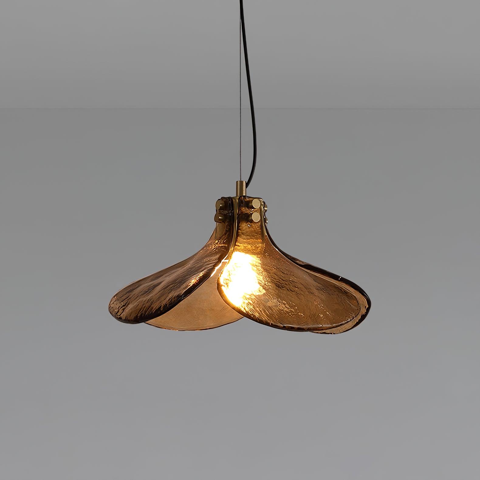 Zephyr Brass Glass Pendant