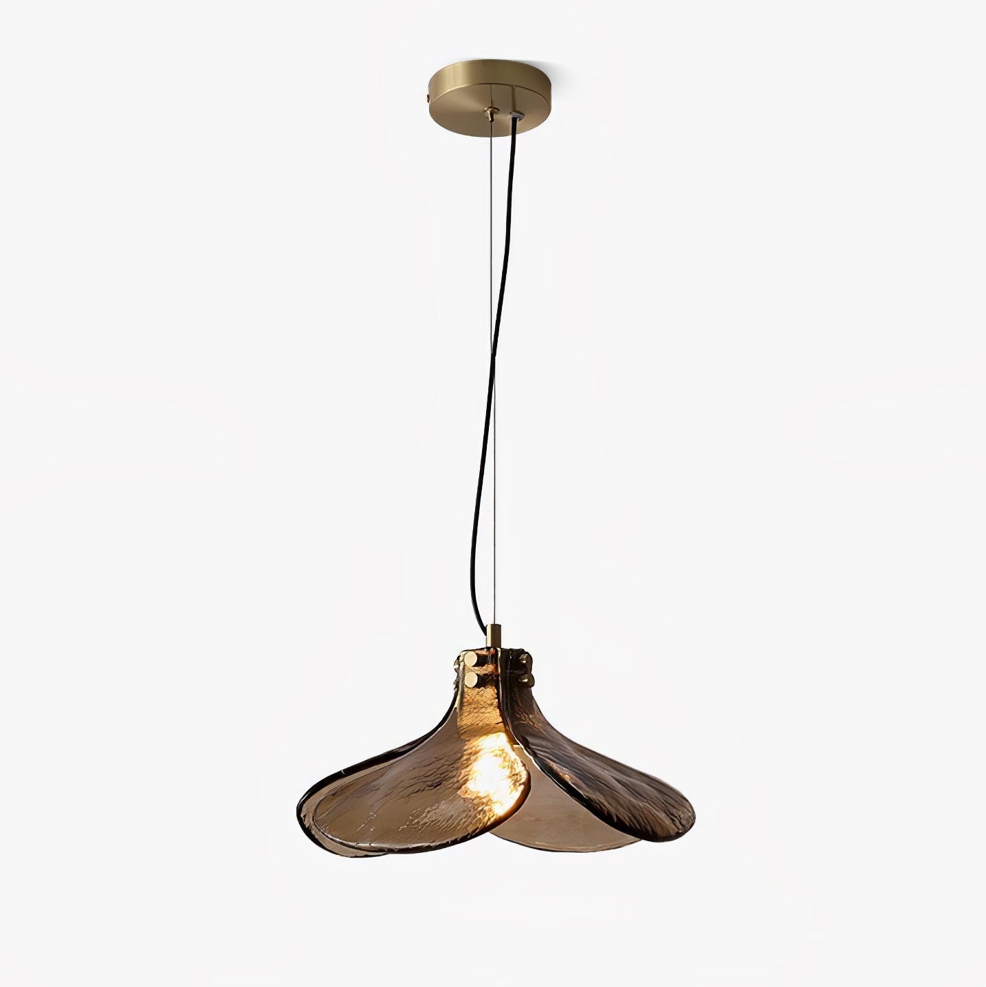 Zephyr Brass Glass Pendant