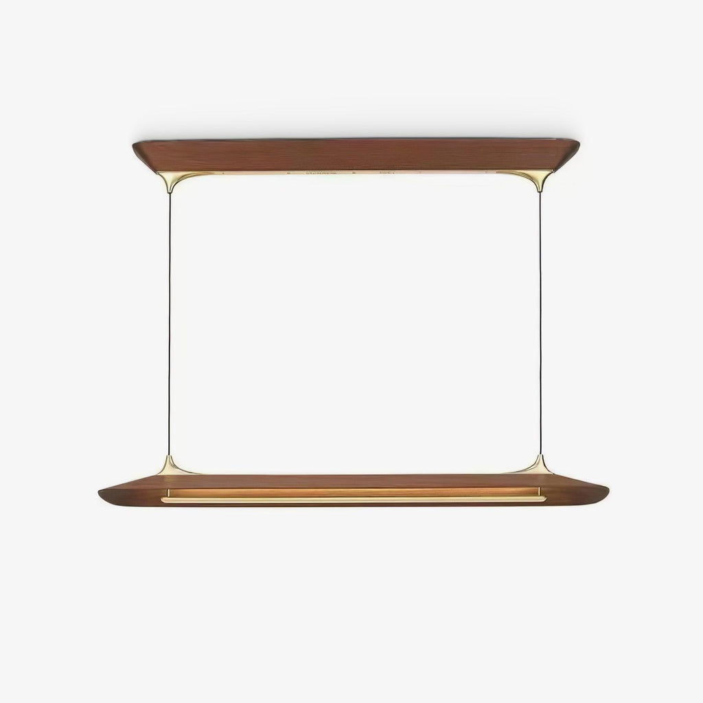 Solenne Brass & Walnut Pendant