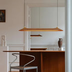 Solenne Brass & Walnut Pendant