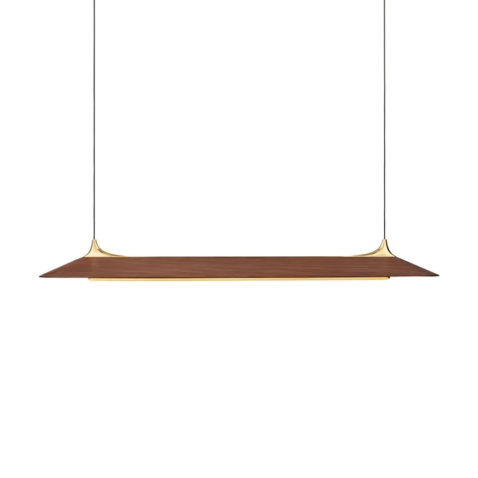 Solenne Brass & Walnut Pendant