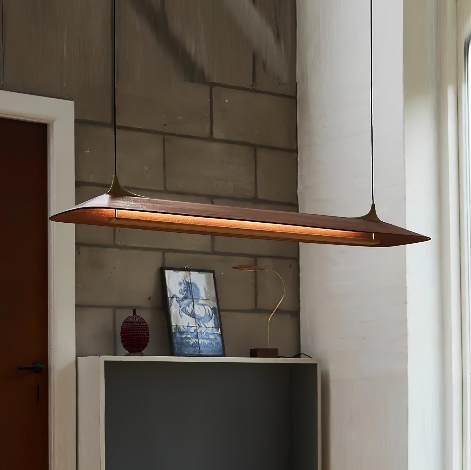 Solenne Brass & Walnut Pendant