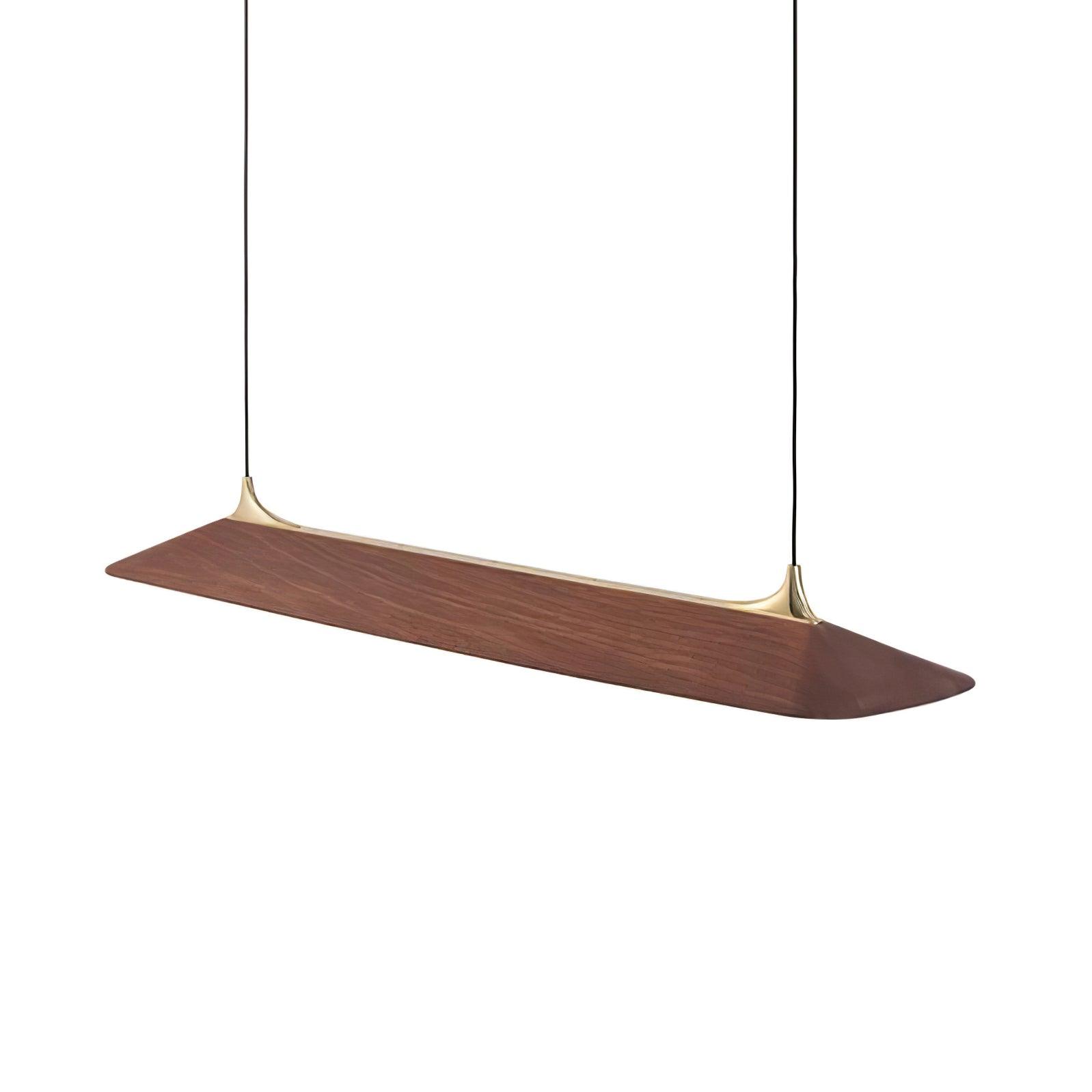 Solenne Brass & Walnut Pendant