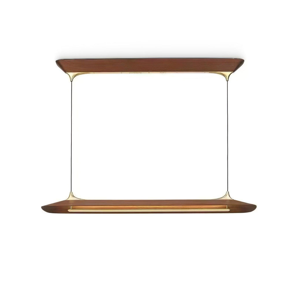 Solenne Brass & Walnut Pendant
