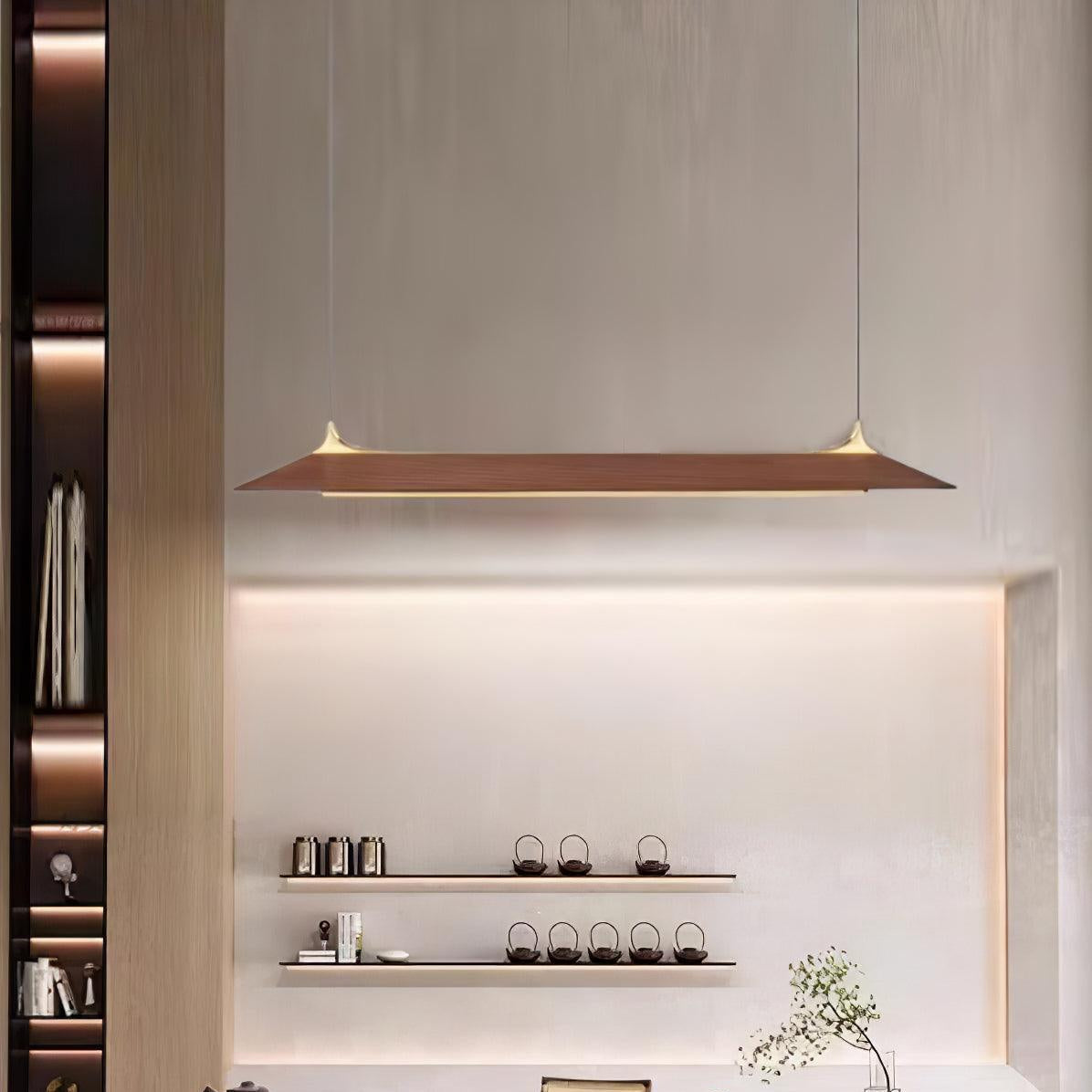 Solenne Brass & Walnut Pendant