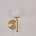 Floral Alabaster Wall Light