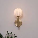 Floral Alabaster Wall Light