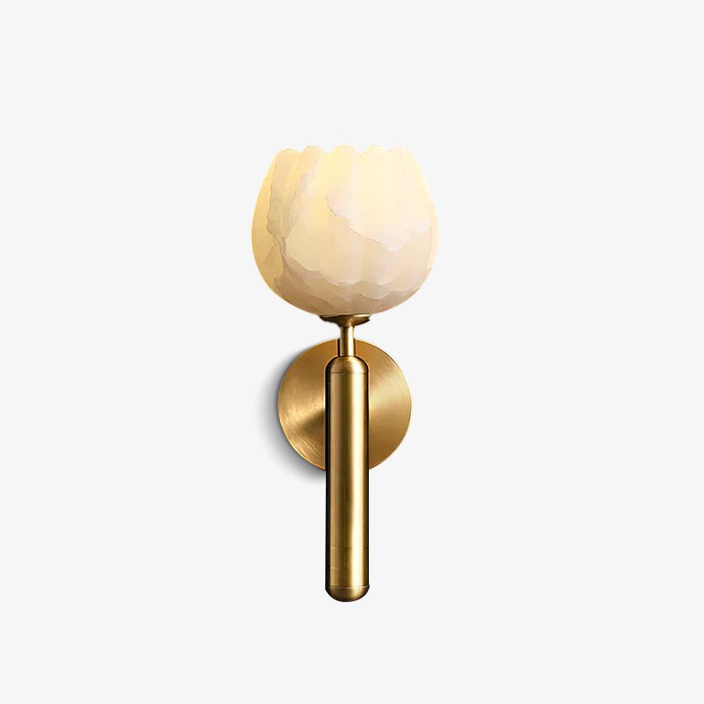 Floral Alabaster Wall Light