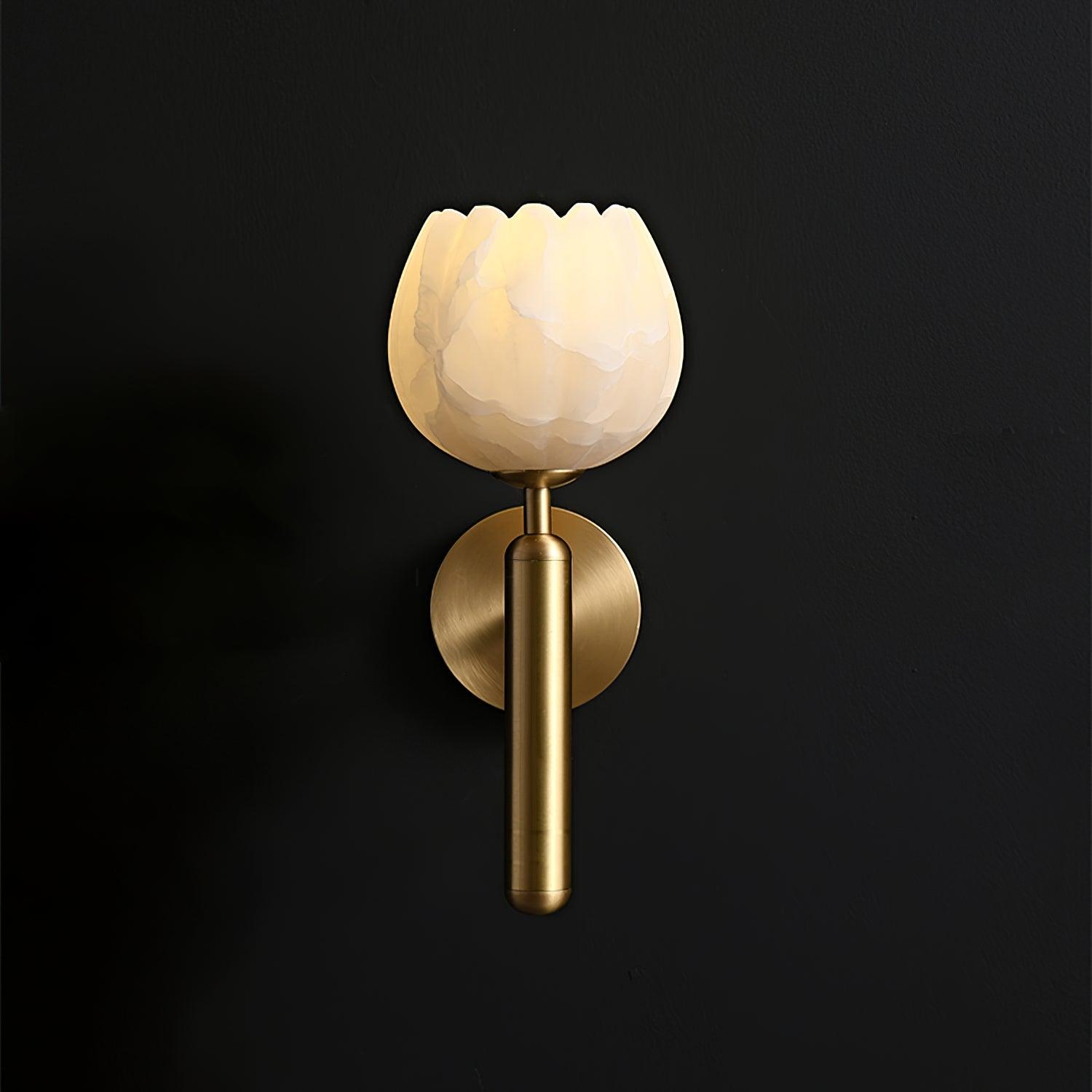 Floral Alabaster Wall Light