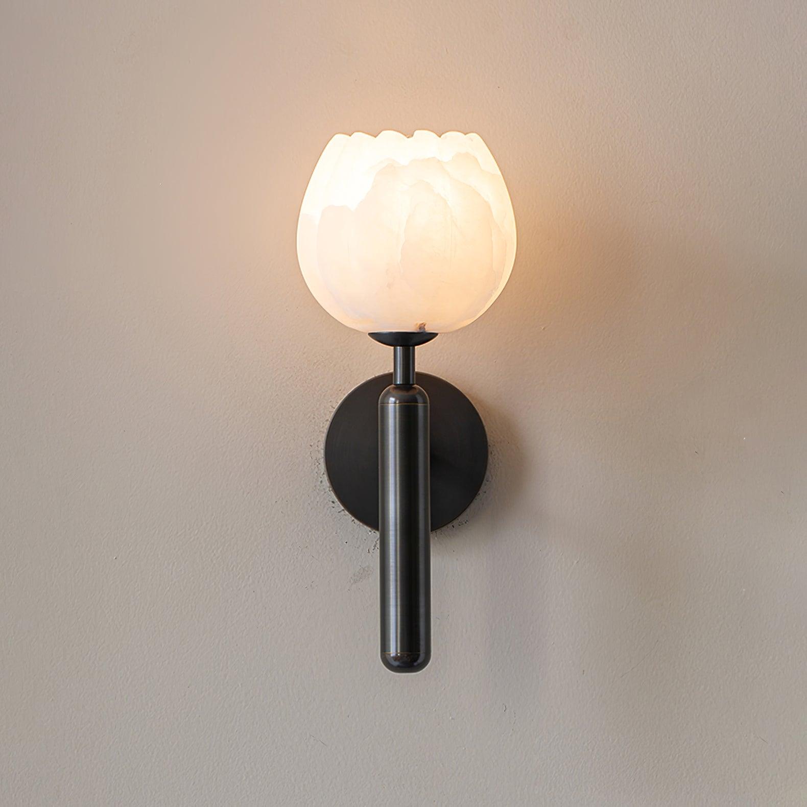 Floral Alabaster Wall Light