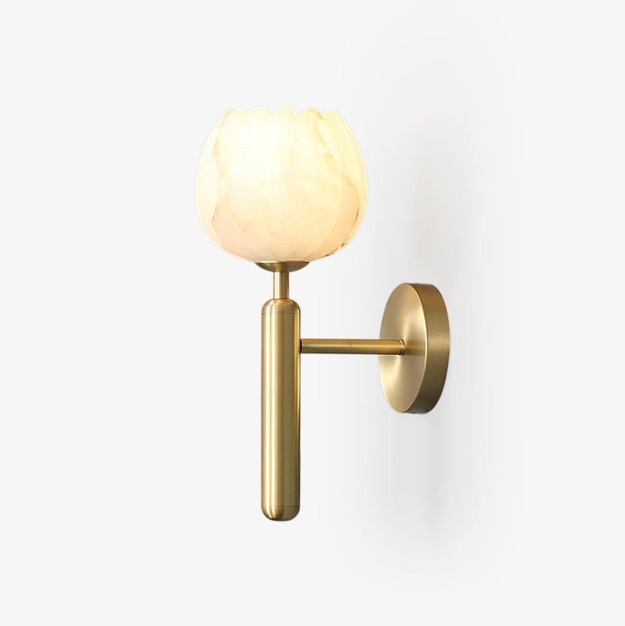 Floral Alabaster Wall Light