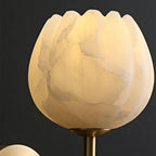 Floral Alabaster Wall Light