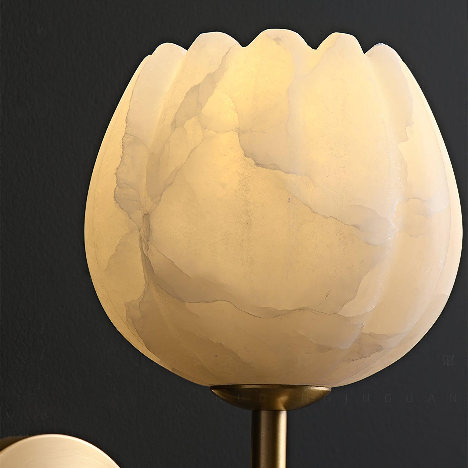 Floral Alabaster Wall Light