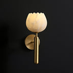 Floral Alabaster Wall Light