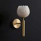 Floral Alabaster Wall Light