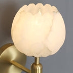 Floral Alabaster Wall Light