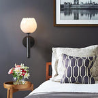 Floral Alabaster Wall Light