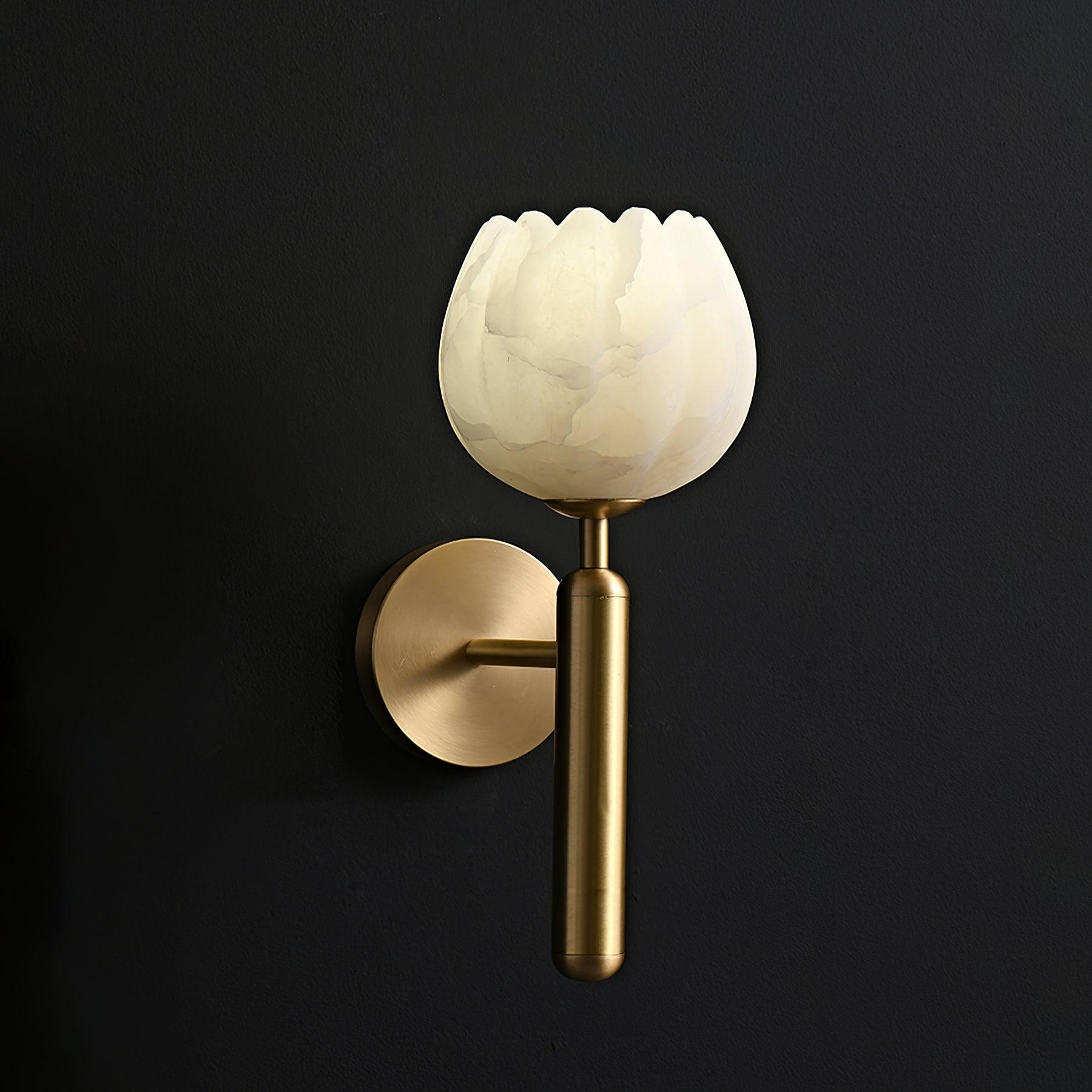 Floral Alabaster Wall Light