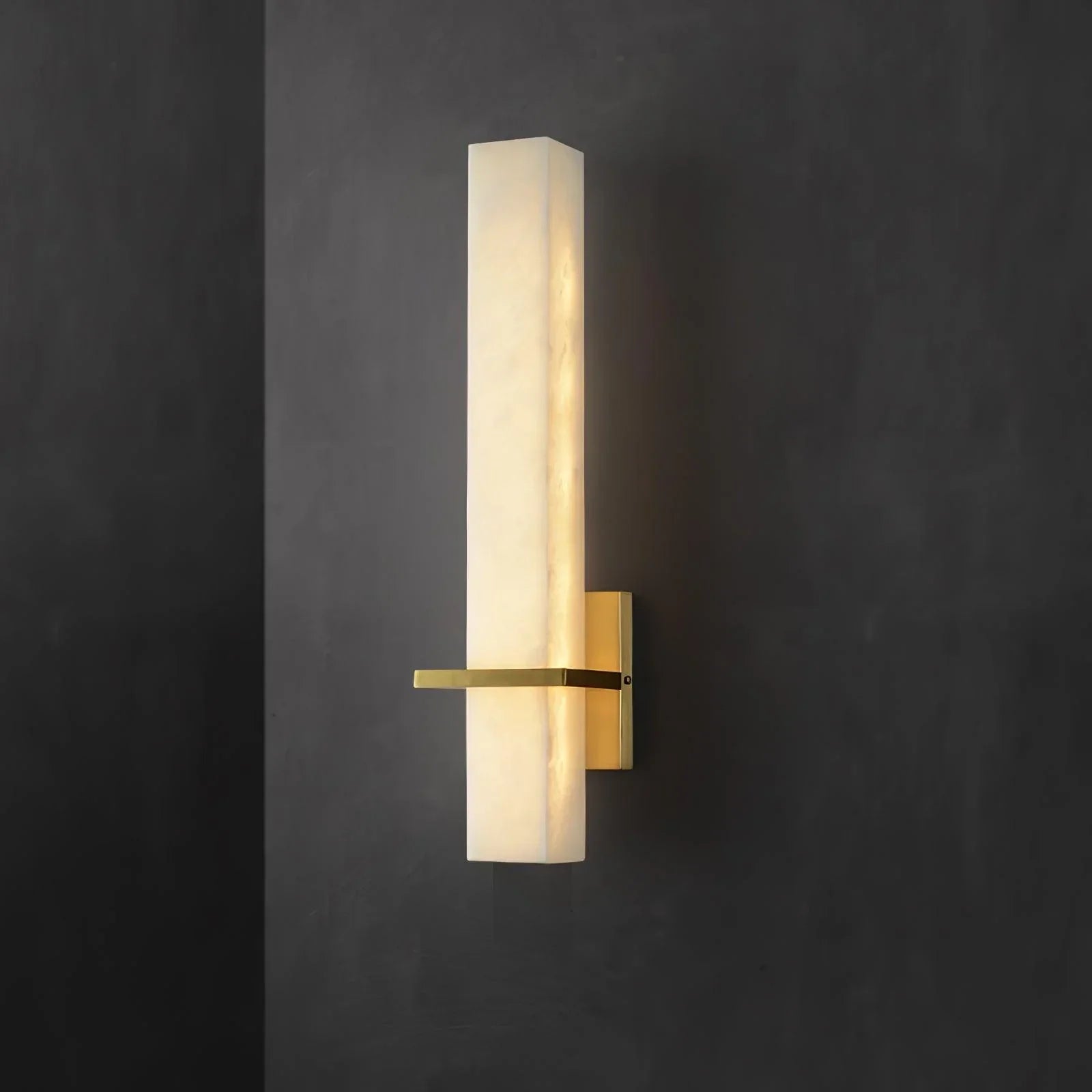 Alabaster Cuboid Wall Sconce
