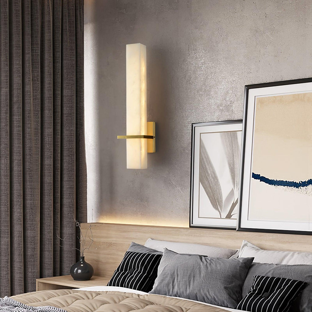 Alabaster Cuboid Wall Sconce