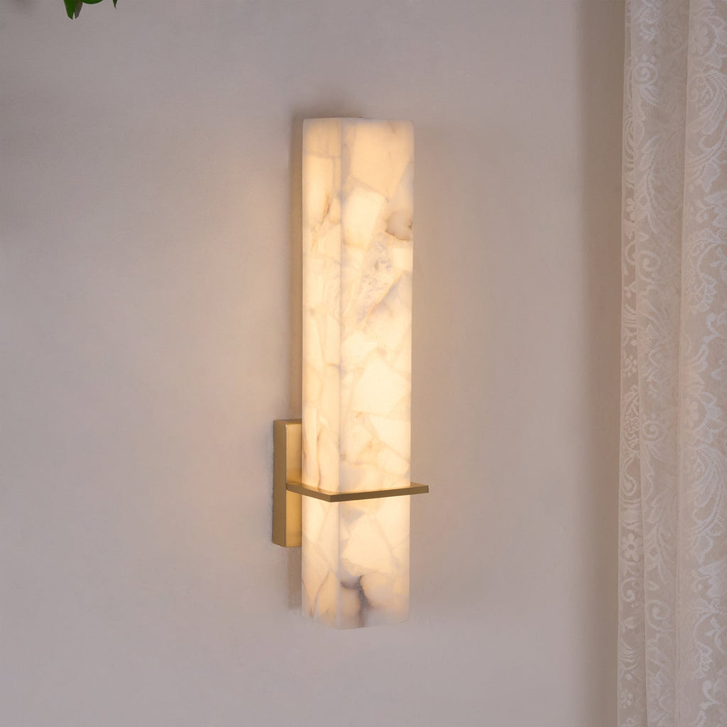 Alabaster Cuboid Wall Sconce