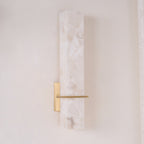 Alabaster Cuboid Wall Sconce