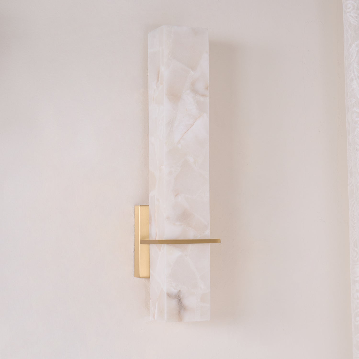 Alabaster Cuboid Wall Sconce